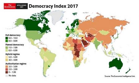 Индекс развития демократии по странам
